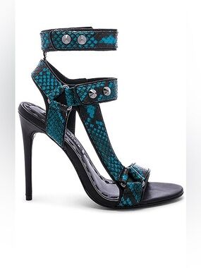 Alice + Olivia Tamryn Sandal in Teal & Black | REVOLVE